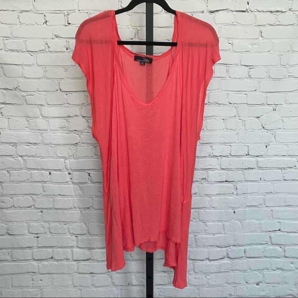 Suzanne Betro Salmon Color Basic Blouse